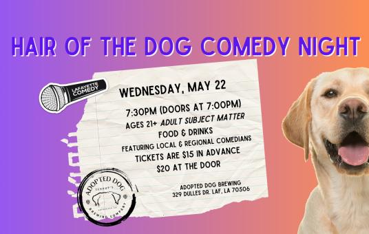 Hair of the Dog Comedy Night at Adopted Dog Brewing